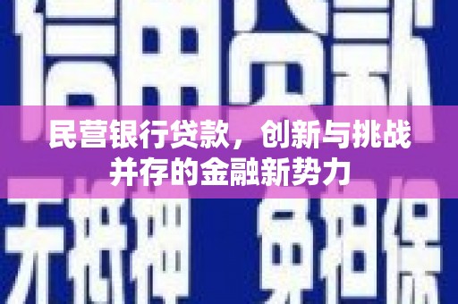 崇明民营银行贷款，创新与挑战并存的金融新势力