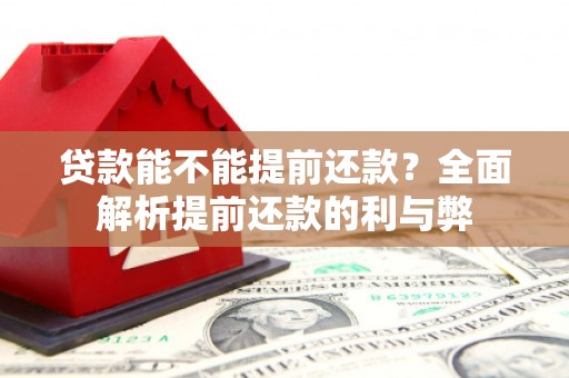 崇明贷款能不能提前还款？全面解析提前还款的利与弊