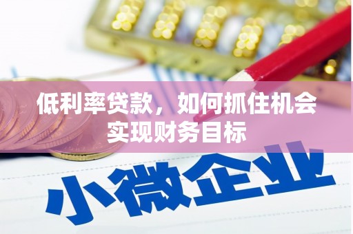崇明低利率贷款，如何抓住机会实现财务目标