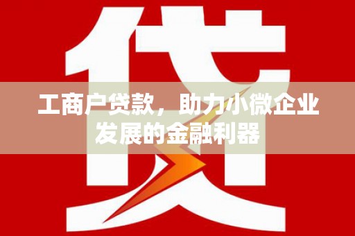 崇明工商户贷款，助力小微企业发展的金融利器