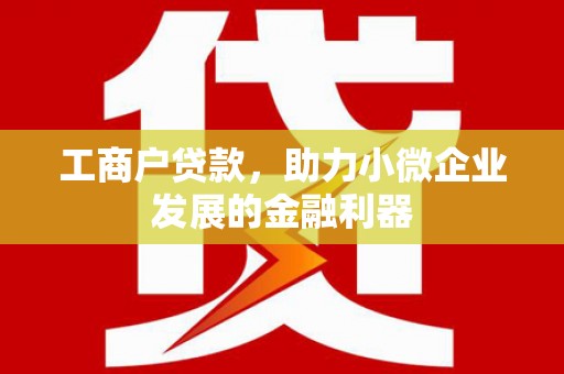 崇明工商户贷款，助力小微企业发展的金融利器