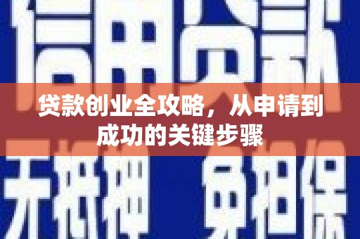 崇明贷款创业全攻略，从申请到成功的关键步骤