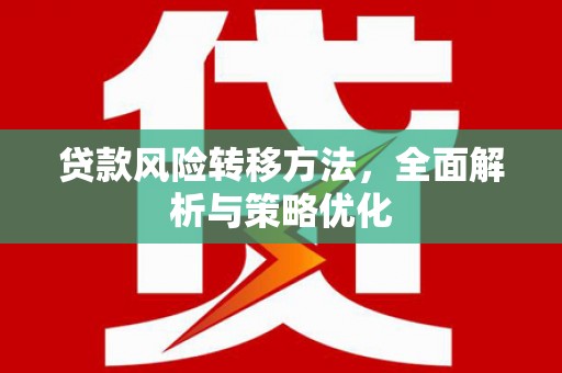 崇明贷款风险转移方法，全面解析与策略优化