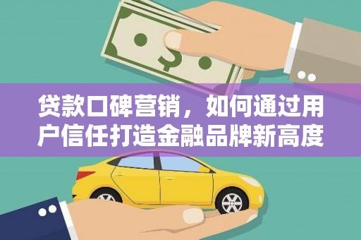 崇明贷款口碑营销，如何通过用户信任打造金融品牌新高度
