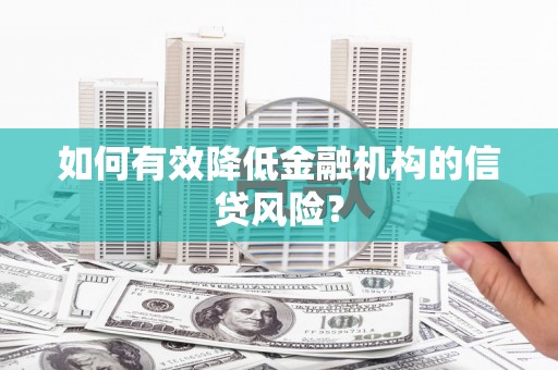 崇明如何有效降低金融机构的信贷风险？