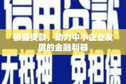 崇明银盛贷款，助力中小企业发展的金融利器