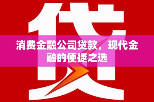 崇明消费金融公司贷款，现代金融的便捷之选