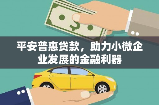 崇明平安普惠贷款，助力小微企业发展的金融利器