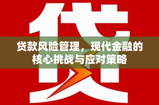 崇明贷款风险管理，现代金融的核心挑战与应对策略