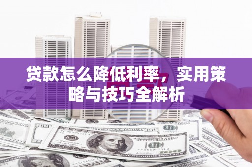 崇明贷款怎么降低利率，实用策略与技巧全解析