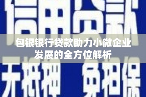 崇明包银银行贷款助力小微企业发展的全方位解析