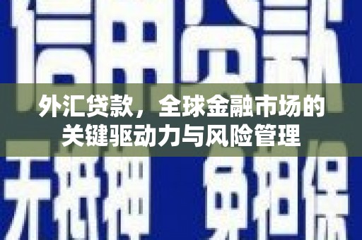 崇明外汇贷款，全球金融市场的关键驱动力与风险管理