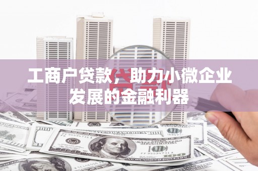 崇明工商户贷款，助力小微企业发展的金融利器