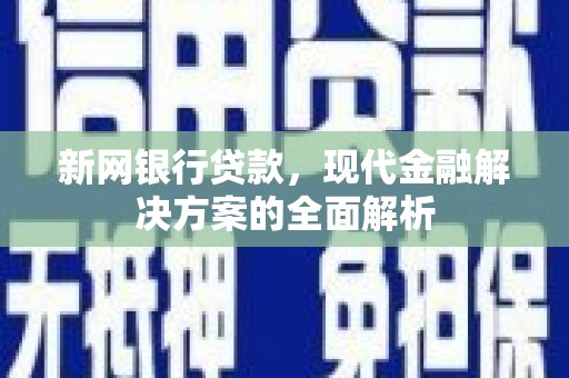 崇明新网银行贷款，现代金融解决方案的全面解析