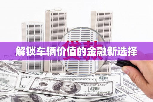崇明解锁车辆价值的金融新选择