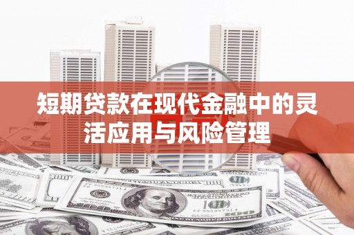 崇明短期贷款在现代金融中的灵活应用与风险管理