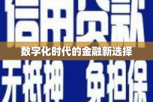 崇明数字化时代的金融新选择