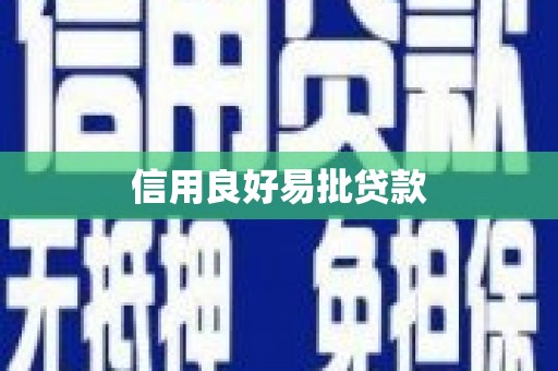 崇明信用良好易批贷款