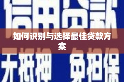 崇明如何识别与选择最佳贷款方案