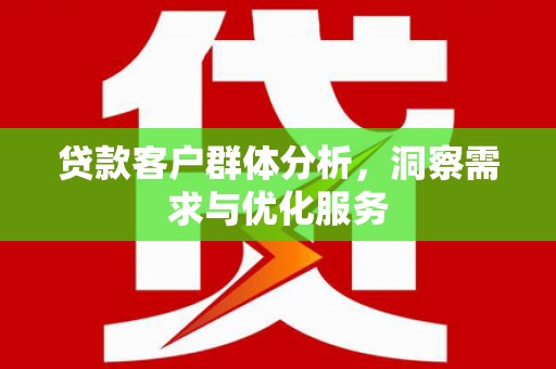 崇明贷款客户群体分析，洞察需求与优化服务